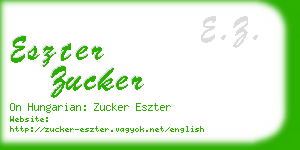 eszter zucker business card